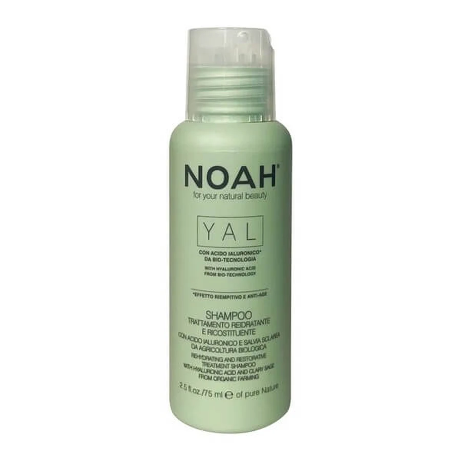 NOAH Yal, mini hydraterende en regenererende shampoo met hyaluronzuur, 75 ml