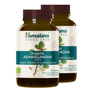 Set of 2 x Himalaya Organic Ashwagandha, tablets, 60 pcs.