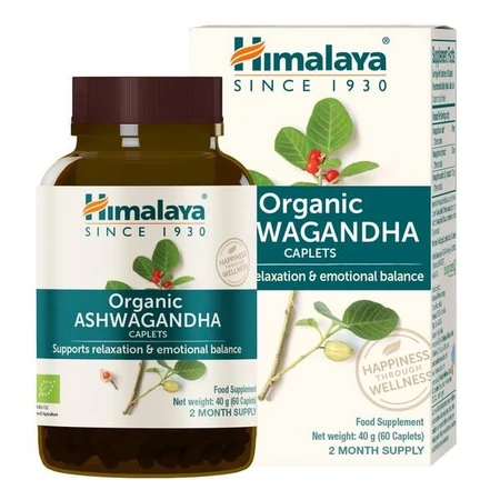 Set of 2 x Himalaya Organic Ashwagandha, tablets, 60 pcs.