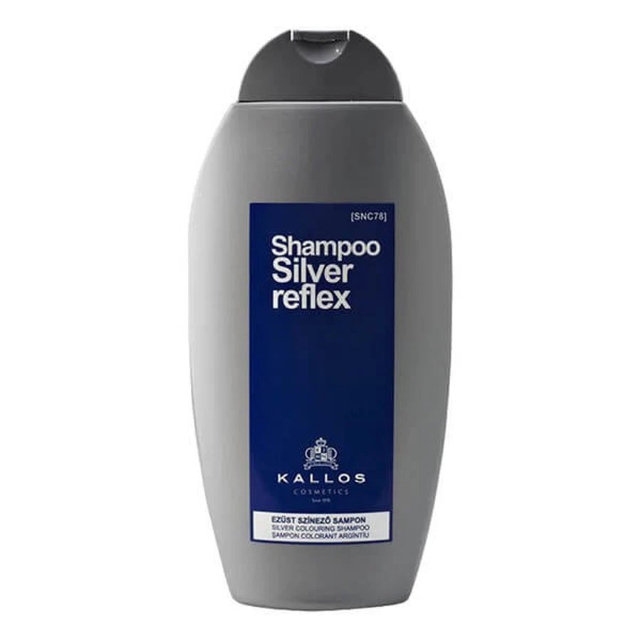 Kallos Silver Colouring Shampoo, Shampoo für graues und gebleichtes Haar, 350 ml