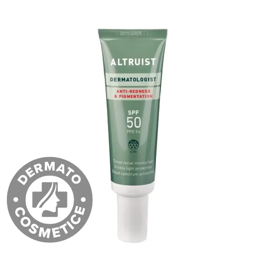 Crema antirojeces y antimanchas con protección solar SPF 50, 30 ml, Altruist