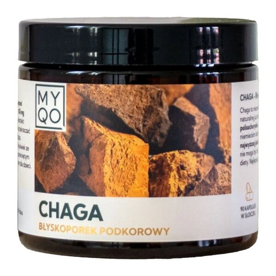 MYQO Chaga Chaga subcorticale glossofoor, capsules, 90 stuks.