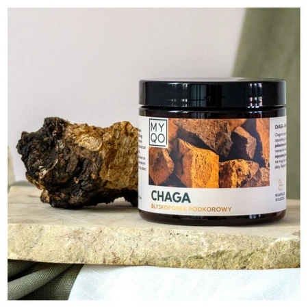MYQO Chaga Chaga subcorticale glossofoor, capsules, 90 stuks.