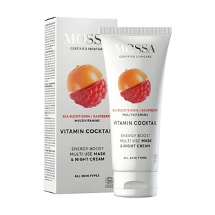 Mossa, straffende und nährende Masken-Creme mit Sanddorn und Himbeere, 60 ml