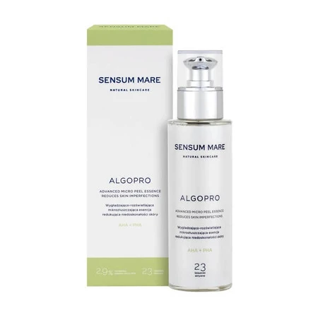 Algopro, gladmakende en verhelderende micro-exfoliërende essence met AHA- en PHA-zuren, 100 ml