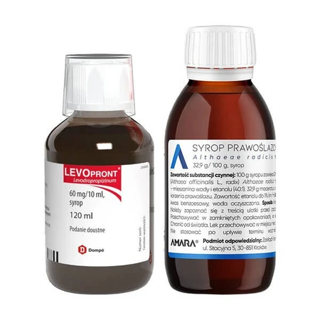 Levopront set, 60 mg/10 ml, sirop, 120 ml + Amara legalise sirop, sirop, 125 g