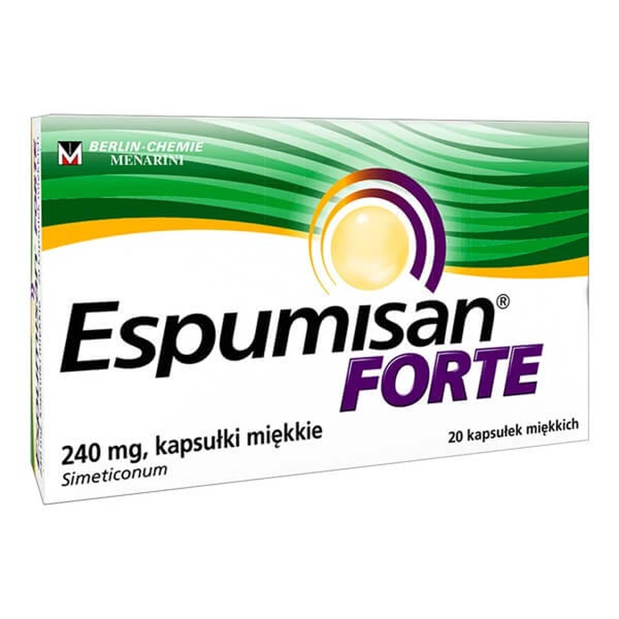 Espumisan Forte, 240 mg, cápsulas blandas, 20 uds.