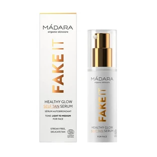 Madara Fake It Healthy Glow Self Tan Serum, self-tanning face serum, 30 ml.