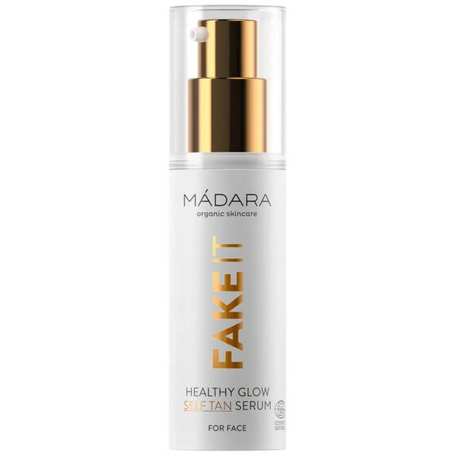 Madara Fake It Healthy Glow Self Tan Serum, self-tanning face serum, 30 ml.