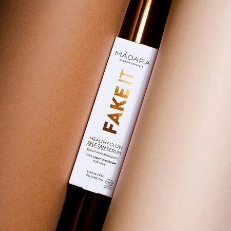 Madara Fake It Healthy Glow Self Tan Serum, self-tanning face serum, 30 ml.