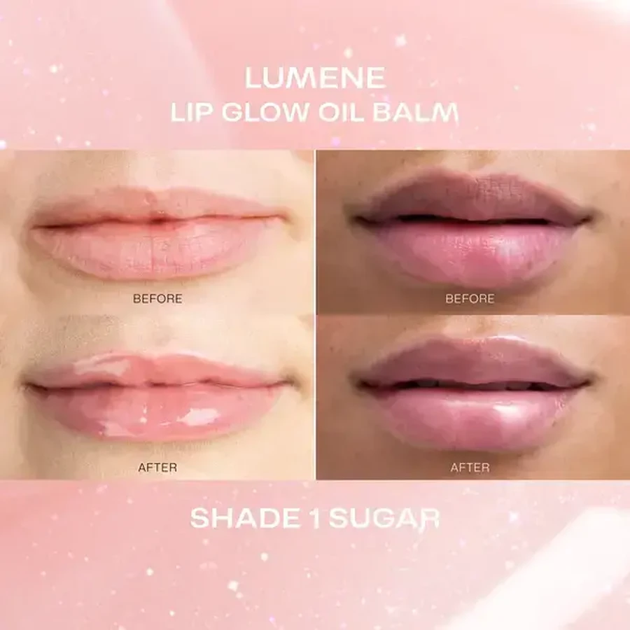 Lumene Lip Glow Oil Balm, brillant à lèvres conditionné avec de l'huile, 1 sucre, 10 ml.