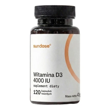Sundose Vitamin D3 4000 IU, hard capsules, 120 pcs.