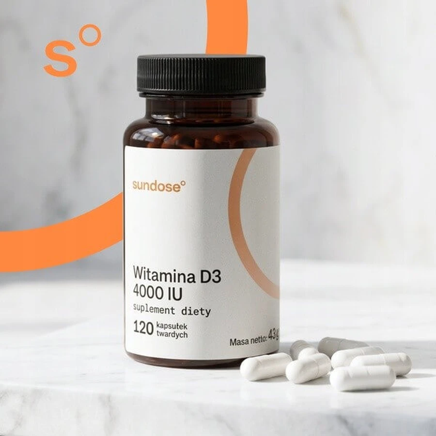 Sundose Vitamin D3 4000 IU, hard capsules, 120 pcs.