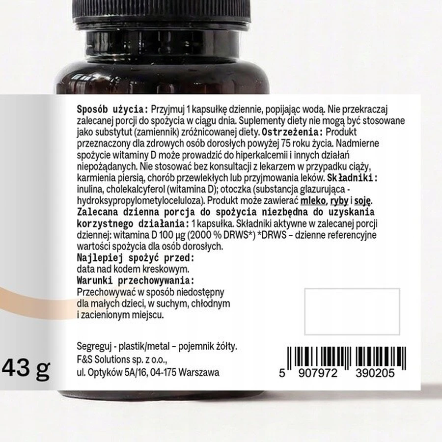 Sundose Vitamin D3 4000 IU, hard capsules, 120 pcs.