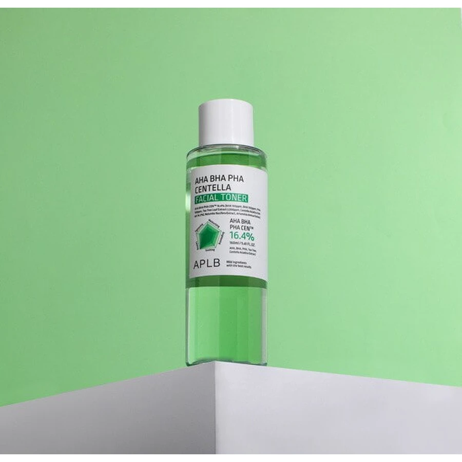 APLB AHA BHA PHA Centella Gezichtstoner, gezichtsreinigende toner met zuren en Centella, 160 ml