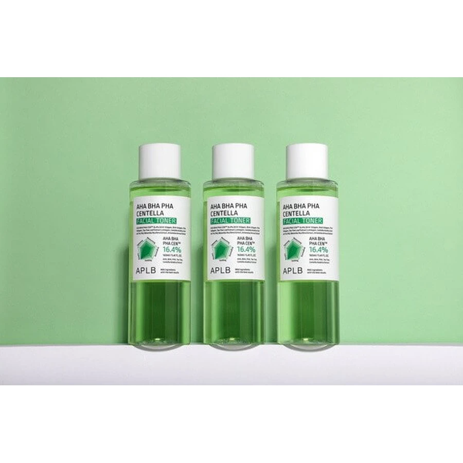 APLB AHA BHA PHA Centella Gezichtstoner, gezichtsreinigende toner met zuren en Centella, 160 ml