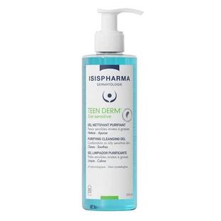 ISISPHARMA TEEN DERM GEL SENSITVE, reinigendes Gesichtsreinigungsgel, 250 ml.