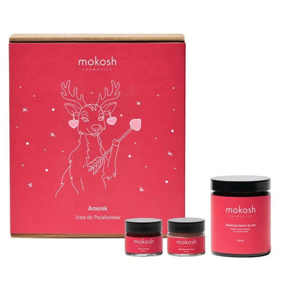 Mokosh Raspberry, Cupid's Christmas Kissing Lips Set, 1 pc.