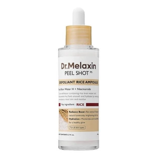 Dr.Melaxin Peel Shot Exfol Witte Rijst Ampul, scrub ampul met witte rijstextract, 80 ml