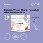 Osavi Colágeno Cabello, Piel y Uñas, polvo, sabor ruibarbo-fresa, 150 g