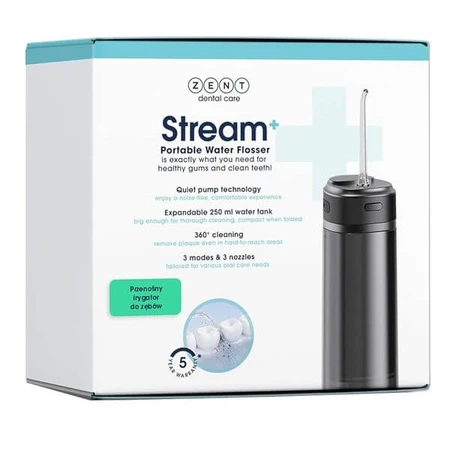 Zent Stream+, cordless dental irrigator, black, 1 pc.
