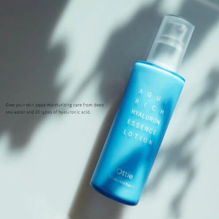 Ottie Aqua Rich Hyaluron Essence, intensely moisturizing facial essence, 120 ml
