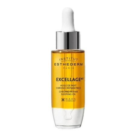 Esthederm Excellage Chrono-Repair Sleeping Oil, nachtelijke revitaliserende en regenererende olie, 30 ml.
