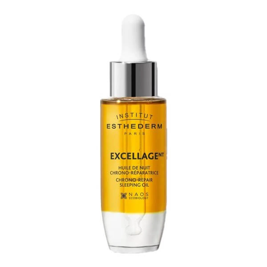 Esthederm Excellage Chrono-Repair Sleeping Oil, nachtelijke revitaliserende en regenererende olie, 30 ml.