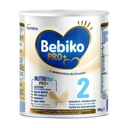 Set van 2x Bebiko PRO+ 2, opvolgmelk voor zuigelingen vanaf 6 maanden, poeder, 700 g