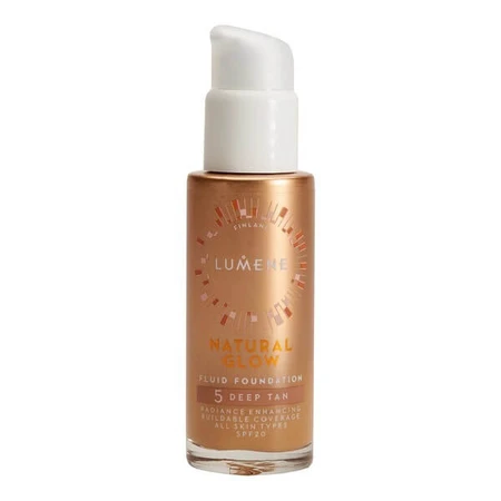 Lumene Natural Glow, verhelderende foundation SPF 20, 5 Deep Tan, 30 ml