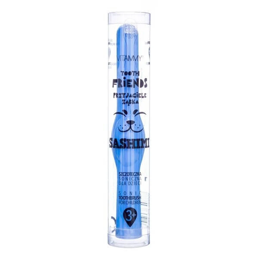 Vitammy Friends, sonic toothbrush for children, dark blue, 36 m+, 1 pc.