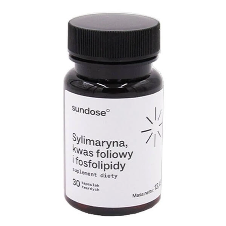 Sundose Silymarin, foliumzuur en fosfolipiden, capsules, 30 st.