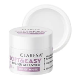 Claresa Soft&amp;Easy Builder Gel, gel constructor de uñas, Blanco Lechoso, 45 g