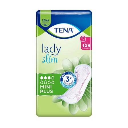 Set van 8 x TENA Lady Slim Mini Plus, gespecialiseerd maandverband, 16 stuks.