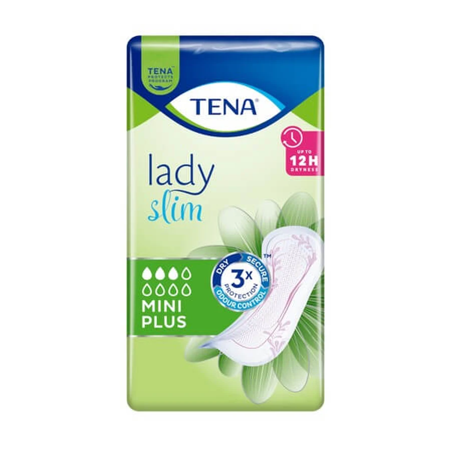 Set van 8 x TENA Lady Slim Mini Plus, gespecialiseerd maandverband, 16 stuks.