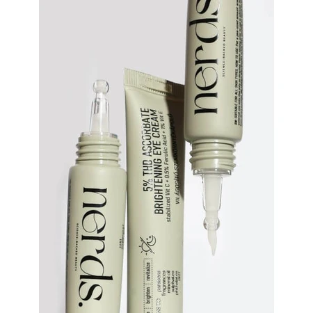Nerds. 5% THD Ascorbate Brightening, crème éclaircissante pour les yeux à la vitamine C, 15 ml.