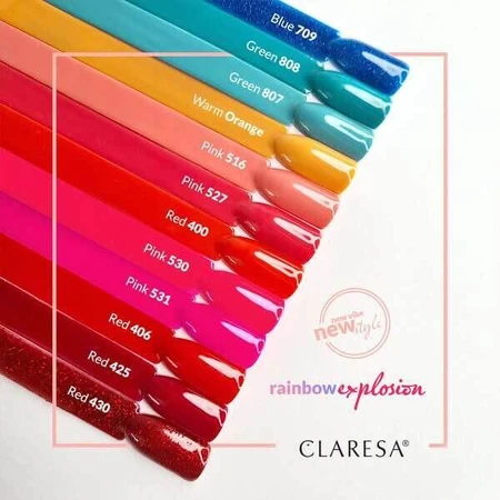 Claresa Rainbow Explosion, hybride nagellak, 530 Roze, 5 g