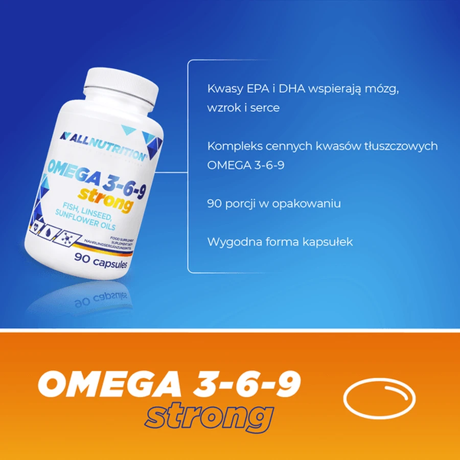 Set of 2 x Allnutrition Omega 3-6-9 Strong, capsules, 90 pcs.
