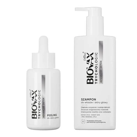 Biovax Trychologic Advanced Detox set, shampoo, 200 ml + scalp scrub, 50 ml