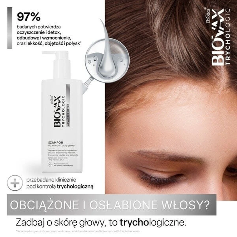 Biovax Trychologic Advanced Detox set, shampoo, 200 ml + scalp scrub, 50 ml