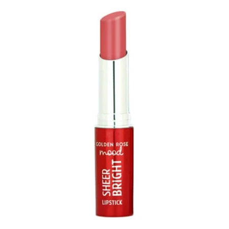 Golden Rose Mood Sheer Bright Lipstick, rouge à lèvres brillant, 106, 3.3 g