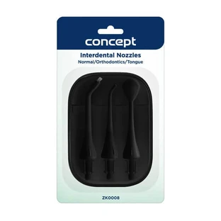 Concept interdentale mondstukken, irrigator tips, zwart, 3 stuks.