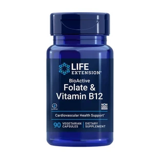 Life Extension BioActive Folaat &amp; Vitamine B12, capsules, 90 st.
