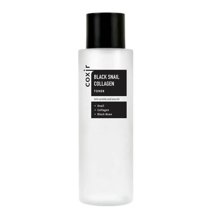Coxir Black Snail Collagen, regenererende tonic met slakkenslijm en collageen, 150 ml