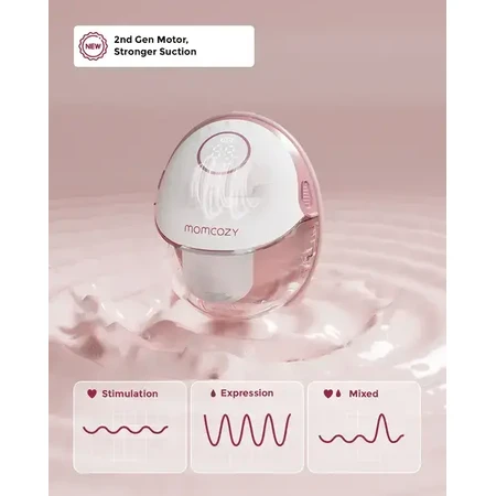 Momcozy M6, double breast pump, red color, 1 pc.