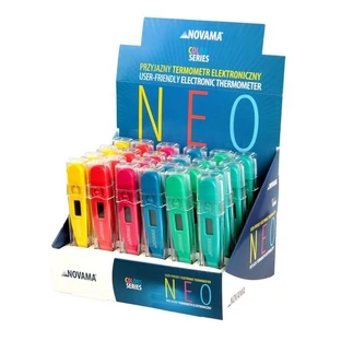 Novama Neo MT 101, elektronische thermometer, mengkleuren, display, 24 st.