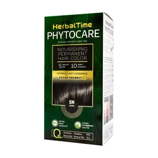Herbal Time Phytocare, hair dye 5N, cocoa, 130 ml