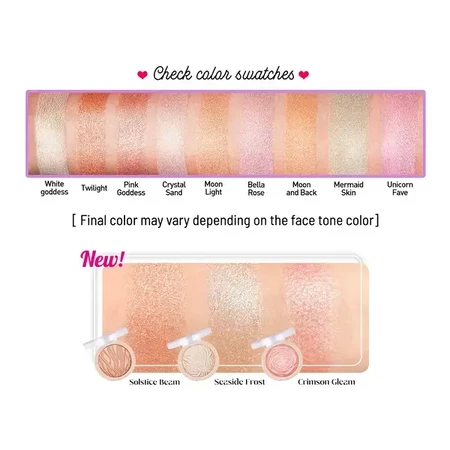 J.Cat Beauty, You Glow Girl, Surligneur pour le visage et le corps, 105 Moon Light, 8.5 g