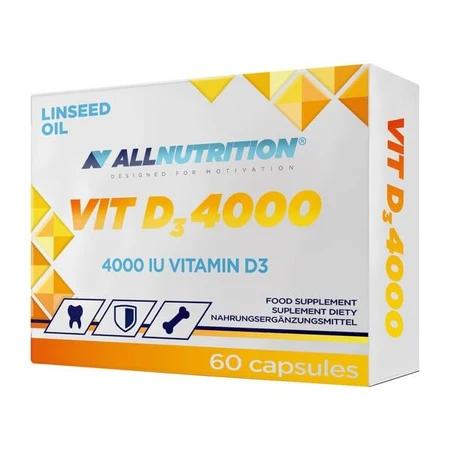 Lot de 2 x Allnutrition Vit D3 4000, gélules, 60 pcs.