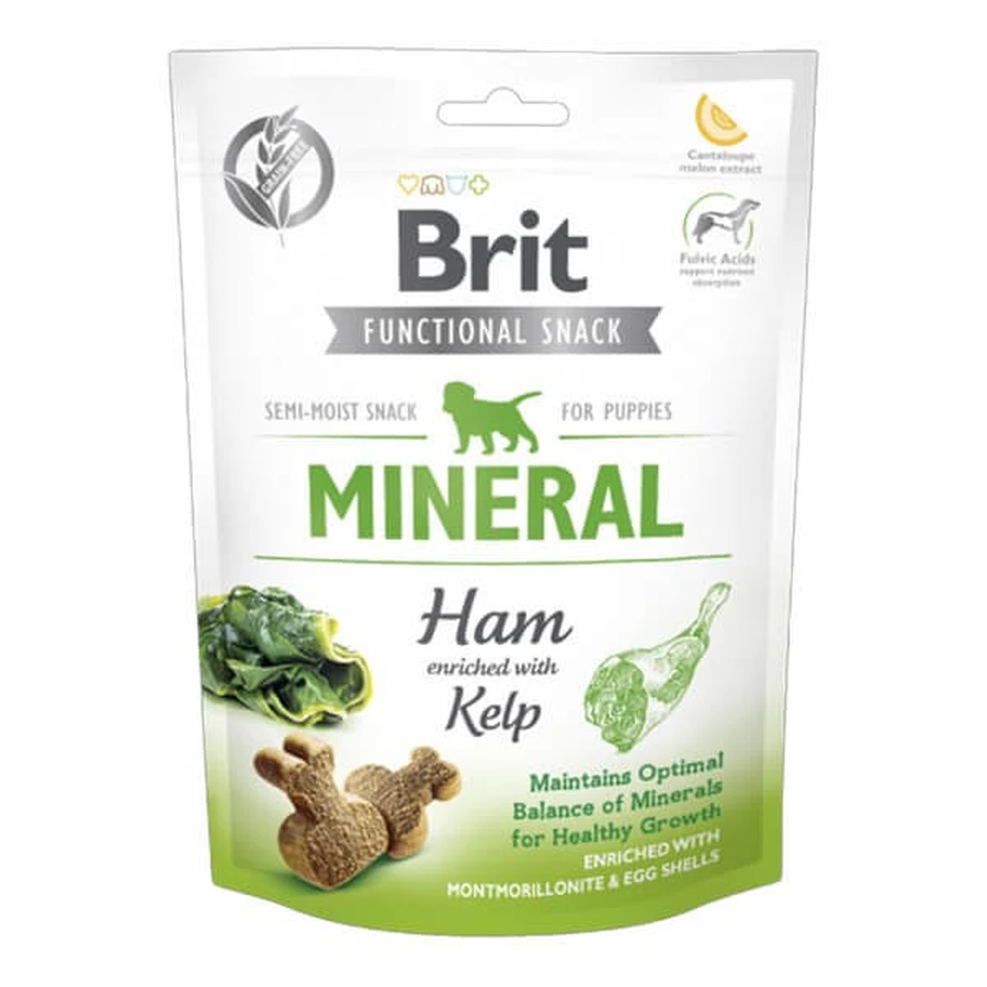 Brit Care Dog Functional Snack Mineral Jamón Cachorro, golosinas para perros, 150 g